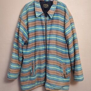 Vintage striped‎ Quiksilver SurfStyle fleece Jacket